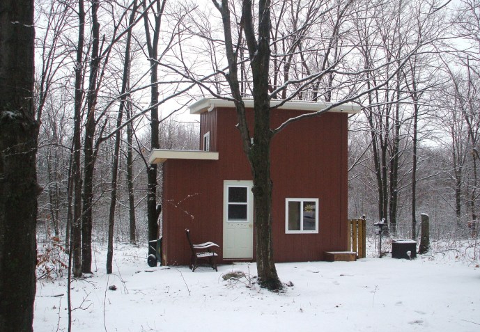 Snow at Tiny House Ontario