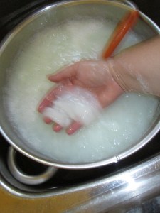 Here is the gel ready to blend up